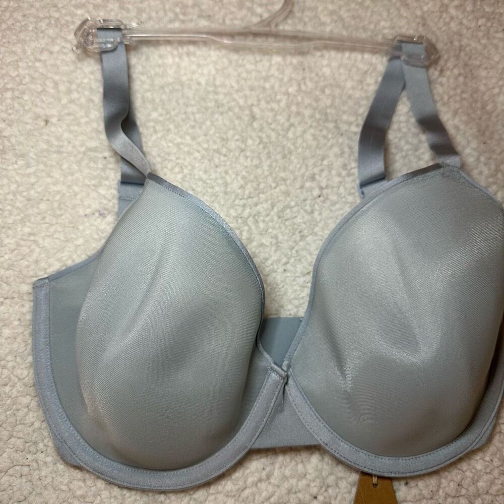 Skims Weightless Demi Bra Denim Light Dusty Blue Color Size 32DDD NWT - Picture 3 of 9